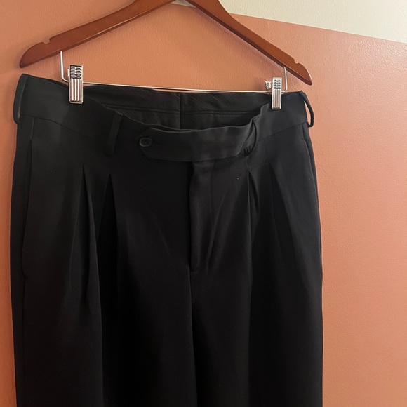 Nordstrom Open Edit Men’s Trousers. Black Double Pleated. Size: 34 x 32. - Picture 5 of 7